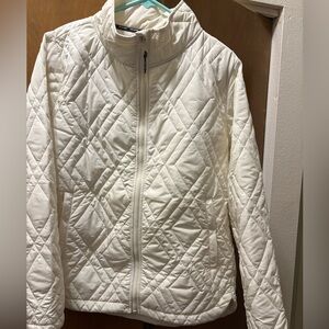 Women's Quilted White Jacket